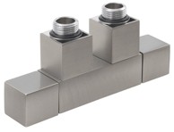 SAPHO Ventilski set CUBE TWIN, inox mat