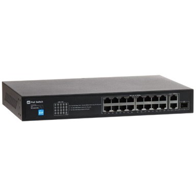 DELTA PoE switch GTX-B1-18-16G1SFP/X, 16 portova, 1 x SFP