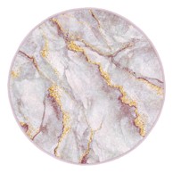 MILA HOME Svijetlo ružičasti/u zlatnoj boji periv okrugao tepih ø 100 cm Marble 