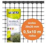 PVC Kvadratna mreža, 0,5 m x 10 m, oko 20 mm, grafitna