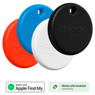 CHIPOLO Bluetooth lokator Pop, crni/bijeli/crveni/plavi, 4 kom CH042