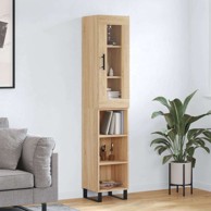 Visoka komoda hrasta sonome 34 5x34x180cm od konstruiranog drva
