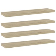 Police za knjige 4 kom, 40x10x1,5 cm, drvene, boja hrasta sonoma