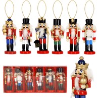 Božićna dekoracija figurice Orašar 8 cm, set 6 kom  
