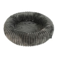DOG FANTASY Krevet za pse Stripe, Ø50 cm, tamno sivi
