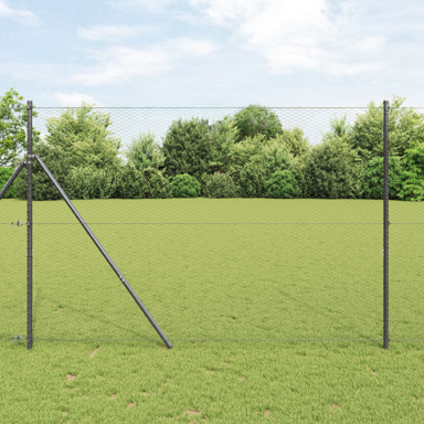 Heksagonalna ograda 1. 5x10 m čelik, siva