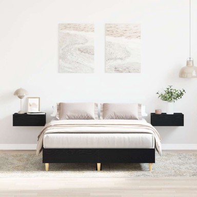 Krevetna konstrukcija, 135x190 cm, crna, 