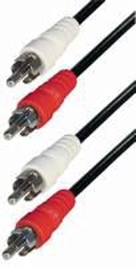 TRANSMEDIA Stereo kabel A5, 2 x RCA / 2 x RCA, 5 m, crni