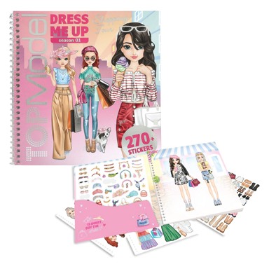 TOP MODEL Dress Me Up Stickerbook Shopping Tour 13832