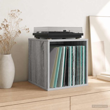 Kutija za vinilne albume, 2 kom., 37x36,5x38 cm, siva sonoma