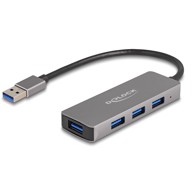 DELOCK USB hub 63171 , USB-A, 4x USB-A, sivi