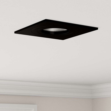 Ugradbena stropna rasvjeta GU10 6kom, kvadratna, crna