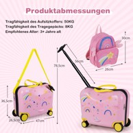 NORTHIX Dječji set prtljage: kofer za vožnju 47 cm i ruksak 30 cm