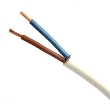 Kućišni kabel H03VV-F OMY 2 x 0,75 100 m, bijeli