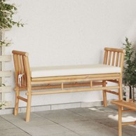 Klupa za vrt s jastučićem, 110 cm, od bambusa