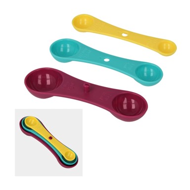 METALTEX Set od 3 mjerne žlice u boji Spoons
