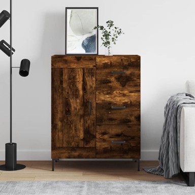 Komoda boja dimljenog hrasta 69,5x34x90 cm konstruirano drvo