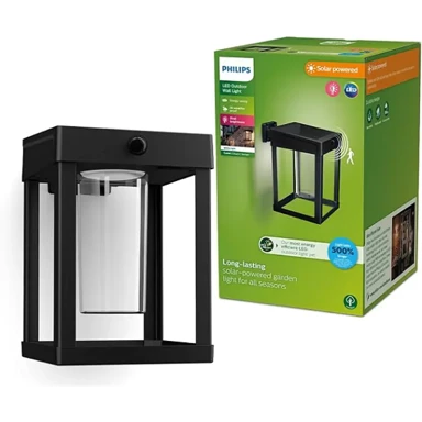 PHILIPS Zidna svjetiljka Camill, UE, 1,4W, 3000 K, IR, crna