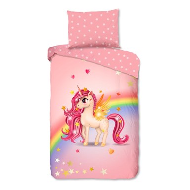 GOOD MORNING Pamučna dječja posteljina za krevet za jednu osobu 140x200 cm Little ružičasta