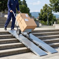 NORTHIX sklopive utovarne rampe 400 kg, srebrne, 2 kom.