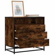 Ormar s ladicama dimljeni hrast 70x41x70 cm konstruirano drvo