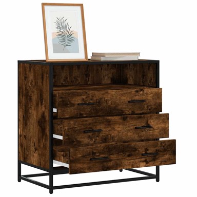 Ormar s ladicama dimljeni hrast 70x41x70 cm konstruirano drvo