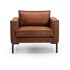 SCANDIC Smeđa fotelja od imitacije kože Cognac Rate, 90x90x74 cm