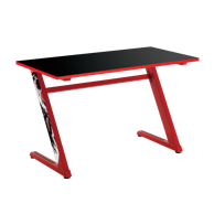 WHITE SHARK Gaming stol, crni s crvenim obrubom