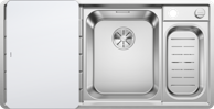 BLANCO Sudoper AXIS III 6 S-IF InFino INOX 18/10, BAZEN DESNO, 18/10 + bijela staklena daska, s dalj. upr.
