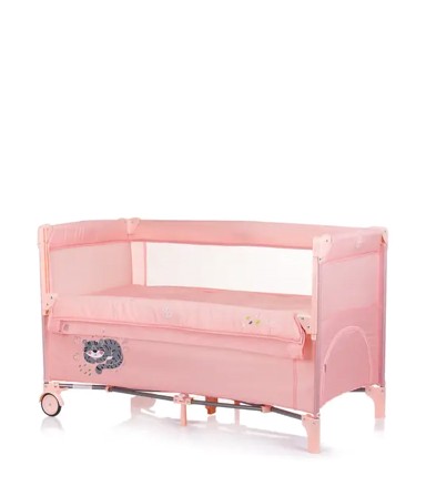 CHIPOLINO Putni krevetić s pomičnom stranicom, Relax, Flamingo, rozi