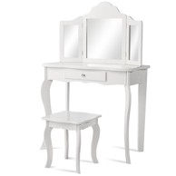 NORTHIX Dječji toaletni stolić, 70x34x103 cm, MDF, bijeli