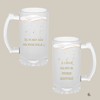 Personalizirane krigle za pivo, Unikatan poklon za rođendan, momačku, godišnjicu....