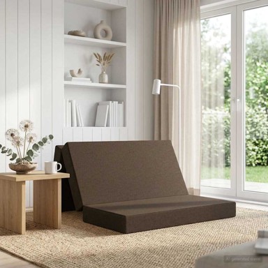 Sofa na razvlačenje, 120 x 67 x 45 cm, sivosmeđa
