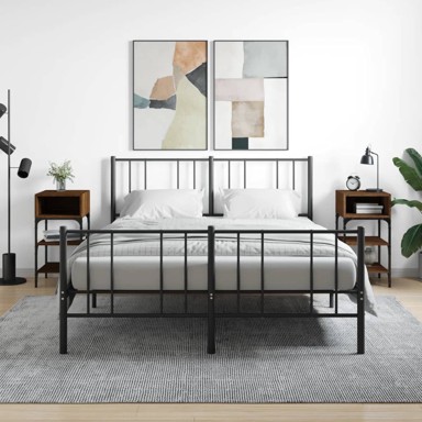 Noćni ormarići 2 kom boja hrasta 35x34,5x70cm konstruirano drvo