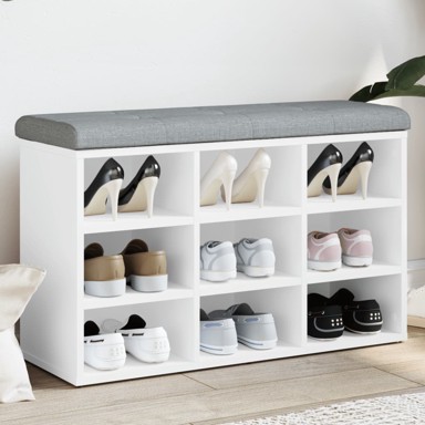 Klupa za cipele bijela 82 x 32 x 50 cm od konstruiranog drva