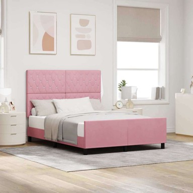 Box spring krevet, rozi, 140 x 200 cm