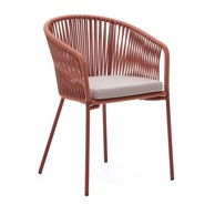 KAVE HOME Vrtna stolica u boji terakote Yanet