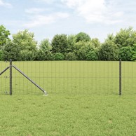 Euro ograda s 7 pikliklima 0. 4x10 m galvanizirani čelik, sivi 