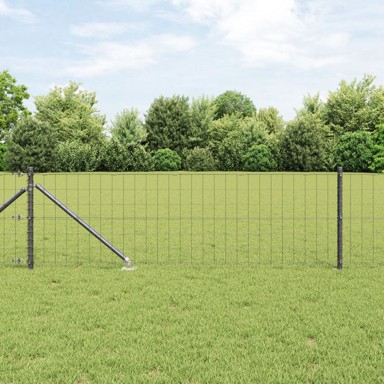 Euro ograda s 7 pikliklima 0. 4x10 m galvanizirani čelik, sivi