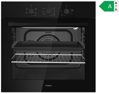VIVAX Ugradbena pećnica BO-606FTM G, 65 l, 6 funkcija, crna