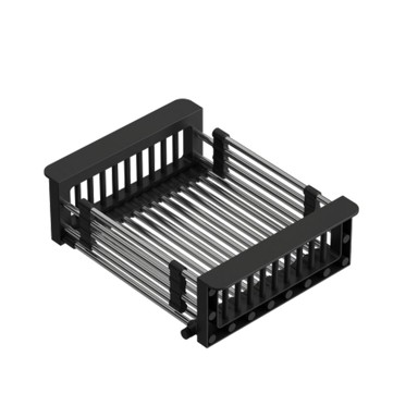 QUADRON Ocjedna košara s crnim ručkama