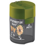 STAEDTLER Šiljilo metalno s PVC kutijom 2 rupe Flowers 512 004 zeleno/sivo