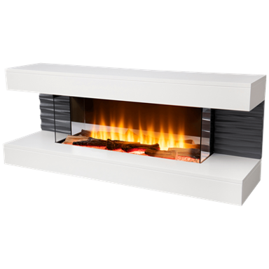 HOME Grijalica FKK 10, električni kamin, 2000 W, LED svjetlo, daljinski, bijeli