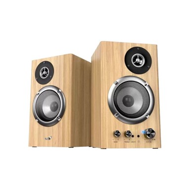 GENIUS Zvučnici SP-HF1812BT, 2.0, 50 W, Bluetooth, svijetlo drvo
