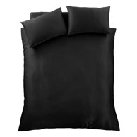 CATHERINE LANSFIELD Satenska posteljina Silky Soft za bračni krevet 200x200 cm Crna