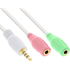 INLINE Audio kabel 99301 W 1 m 3.5 mm na 2 x 3.5 mm, bijeli