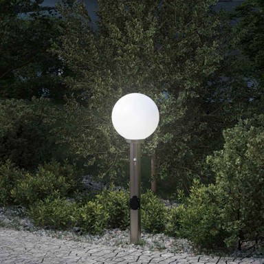 Stupić sa senzorom i utičnicom, 80 cm, IP44, nehrđajući čelik