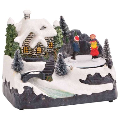 Božićna dekoracija za stol šareni model (16 x 11,5 x 13 cm, plastika)