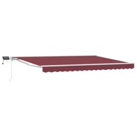 Ručni okvir tende s LED-ima, tamno crvena, 4,5 x 3,5 m