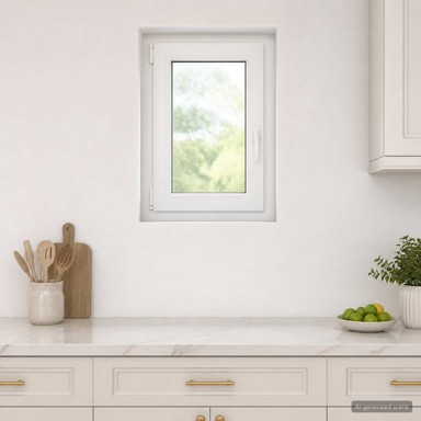 RISOR podrumski prozor PVC 60 x 70 cm, bijeli iznutra